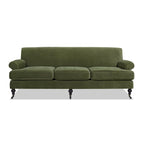 Canapé 3 places style Lawson 88" – Gris argenté / Bleu marine / Pêche / Beige / Olive / Lin / Bleu, Accoudoirs arrondis