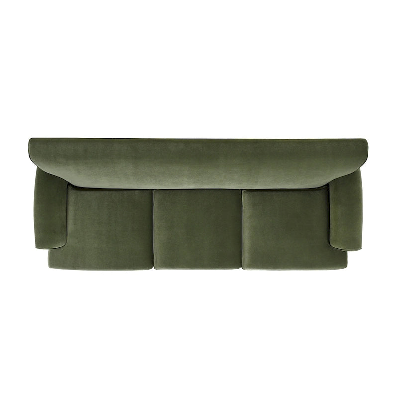 Canapé 3 places style Lawson 88" – Gris argenté / Bleu marine / Pêche / Beige / Olive / Lin / Bleu, Accoudoirs arrondis