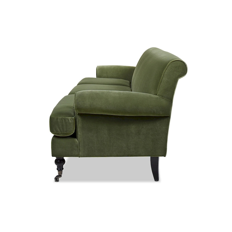 Canapé 3 places style Lawson 88" – Gris argenté / Bleu marine / Pêche / Beige / Olive / Lin / Bleu, Accoudoirs arrondis