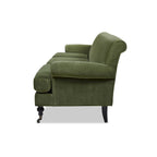 Canapé 3 places style Lawson 88" – Gris argenté / Bleu marine / Pêche / Beige / Olive / Lin / Bleu, Accoudoirs arrondis