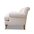 Canapé 3 places style Lawson 88" – Gris argenté / Bleu marine / Pêche / Beige / Olive / Lin / Bleu, Accoudoirs arrondis