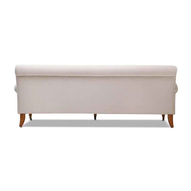 Canapé 3 places style Lawson 88" – Gris argenté / Bleu marine / Pêche / Beige / Olive / Lin / Bleu, Accoudoirs arrondis
