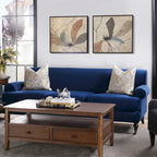 Canapé 3 places style Lawson 88" – Gris argenté / Bleu marine / Pêche / Beige / Olive / Lin / Bleu, Accoudoirs arrondis