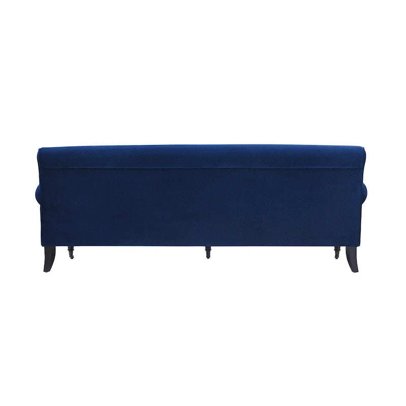 Canapé 3 places style Lawson 88" – Gris argenté / Bleu marine / Pêche / Beige / Olive / Lin / Bleu, Accoudoirs arrondis