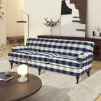 Canapé 3 places style Lawson 88" – Gris argenté / Bleu marine / Pêche / Beige / Olive / Lin / Bleu, Accoudoirs arrondis