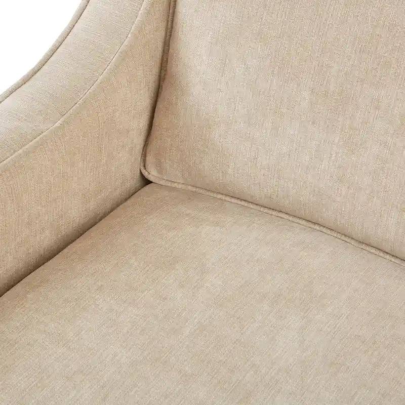 Fauteuil pivotant à 360° – Crème / Bleu aquatique vieilli / Gris, Chenille, 1 place