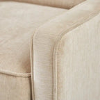 Fauteuil pivotant à 360° – Crème / Bleu aquatique vieilli / Gris, Chenille, 1 place