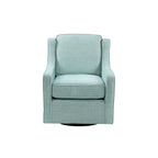 Fauteuil pivotant à 360° – Crème / Bleu aquatique vieilli / Gris, Chenille, 1 place