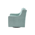 Fauteuil pivotant à 360° – Crème / Bleu aquatique vieilli / Gris, Chenille, 1 place