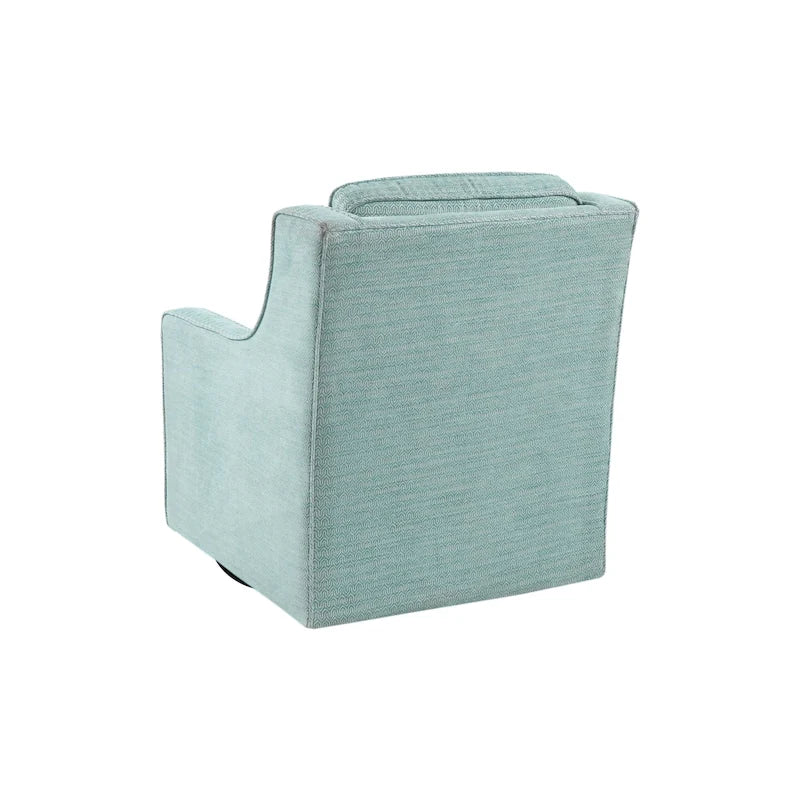 Fauteuil pivotant à 360° – Crème / Bleu aquatique vieilli / Gris, Chenille, 1 place