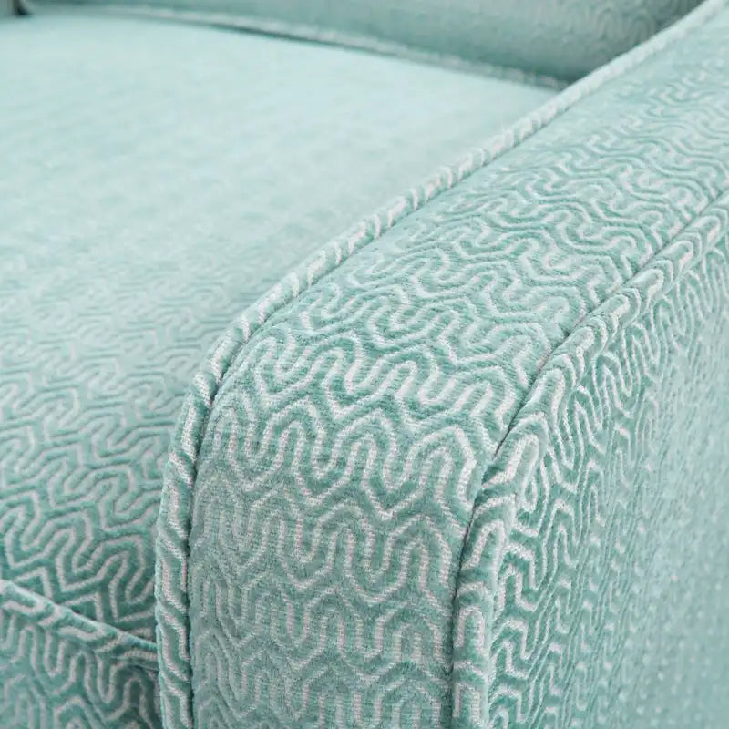 Fauteuil pivotant à 360° – Crème / Bleu aquatique vieilli / Gris, Chenille, 1 place