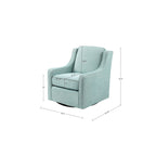 Fauteuil pivotant à 360° – Crème / Bleu aquatique vieilli / Gris, Chenille, 1 place