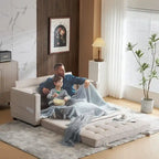 Canapé-lit pliable pour deux personnes – Noir / Beige / Rustique / Gris / Vert / Bleu marine, 2 tailles, 2 places
