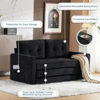 Canapé-lit pliable pour deux personnes – Noir / Beige / Rustique / Gris / Vert / Bleu marine, 2 tailles, 2 places