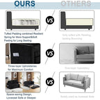 Canapé-lit pliable pour deux personnes – Noir / Beige / Rustique / Gris / Vert / Bleu marine, 2 tailles, 2 places