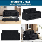 Canapé-lit pliable pour deux personnes – Noir / Beige / Rustique / Gris / Vert / Bleu marine, 2 tailles, 2 places