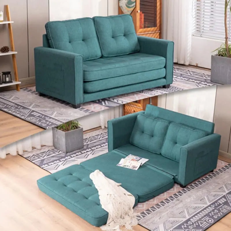 Canapé-lit pliable pour deux personnes – Noir / Beige / Rustique / Gris / Vert / Bleu marine, 2 tailles, 2 places