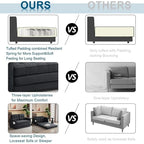 Canapé-lit pliable pour deux personnes – Noir / Beige / Rustique / Gris / Vert / Bleu marine, 2 tailles, 2 places