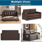 Canapé-lit pliable pour deux personnes – Noir / Beige / Rustique / Gris / Vert / Bleu marine, 2 tailles, 2 places