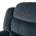 Fauteuil inclinable planeur en polyester – Marron / Bleu fumée, dossier en cascade, 1 place