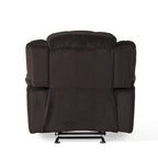 Fauteuil inclinable planeur en polyester – Marron / Bleu fumée, dossier en cascade, 1 place