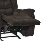 Fauteuil inclinable planeur en polyester – Marron / Bleu fumée, dossier en cascade, 1 place