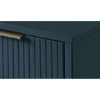 Commode double moderne à 6 tiroirs – Vert Sauge / Gris Foncé / Gris Clair / Noir / Blanc / Bleu Nuit, Façade nervurée