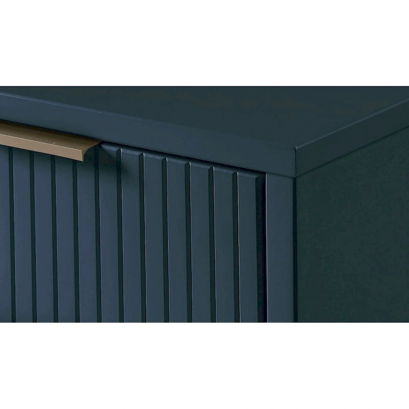Commode double moderne à 6 tiroirs – Vert Sauge / Gris Foncé / Gris Clair / Noir / Blanc / Bleu Nuit, Façade nervurée