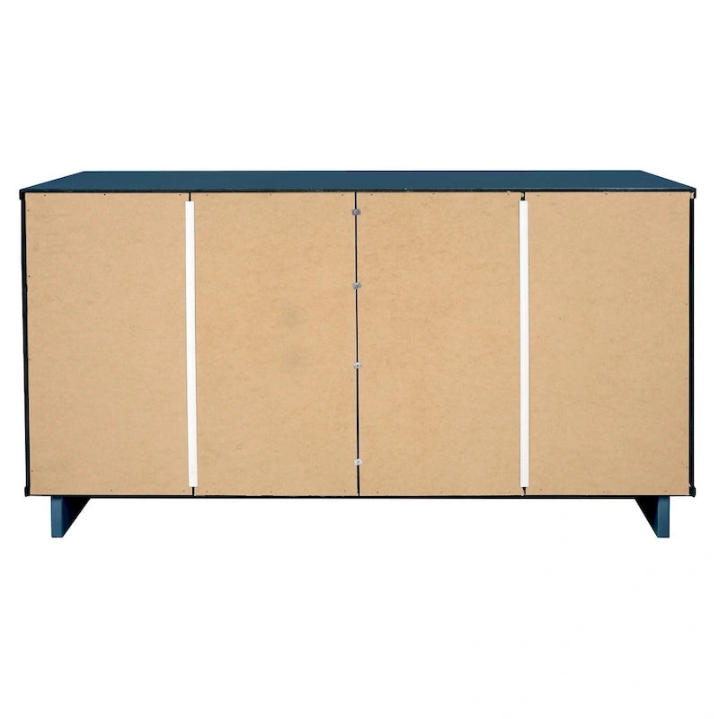 Commode double moderne à 6 tiroirs – Vert Sauge / Gris Foncé / Gris Clair / Noir / Blanc / Bleu Nuit, Façade nervurée