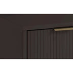 Commode double moderne à 6 tiroirs – Vert Sauge / Gris Foncé / Gris Clair / Noir / Blanc / Bleu Nuit, Façade nervurée