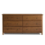 Commode 6 tiroirs en pin massif style shaker – Espresso / Noyer / Cerisier / Naturel, Large