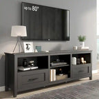70 inch TV Stand for TVs up to 80  with Drawers Adjustable Shelves