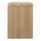 Table d'appoint minimaliste moderne – Chêne européen, 1 tiroir + étagère ouverte, 1 place