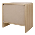 Table d'appoint minimaliste moderne – Chêne européen, 1 tiroir + étagère ouverte, 1 place