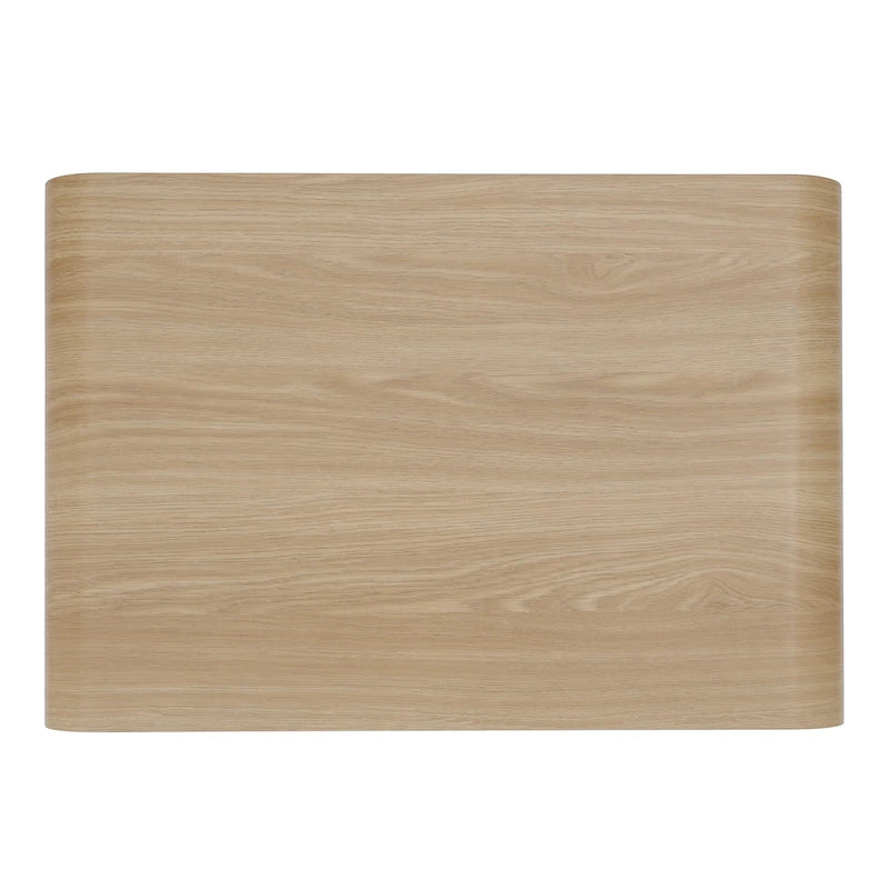 Table d'appoint minimaliste moderne – Chêne européen, 1 tiroir + étagère ouverte, 1 place