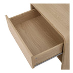 Table d'appoint minimaliste moderne – Chêne européen, 1 tiroir + étagère ouverte, 1 place