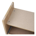 Table d'appoint minimaliste moderne – Chêne européen, 1 tiroir + étagère ouverte, 1 place