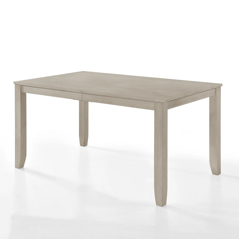 Table à manger rectangulaire avec pieds en bois d'hévéa – Gris antique / Wengé HK, Minimaliste, 6 places
