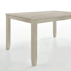 Table à manger rectangulaire avec pieds en bois d'hévéa – Gris antique / Wengé HK, Minimaliste, 6 places