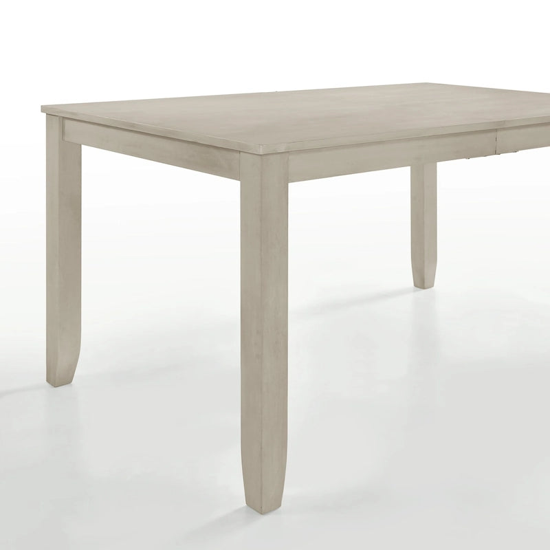 Table à manger rectangulaire avec pieds en bois d'hévéa – Gris antique / Wengé HK, Minimaliste, 6 places