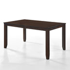 Table à manger rectangulaire avec pieds en bois d'hévéa – Gris antique / Wengé HK, Minimaliste, 6 places
