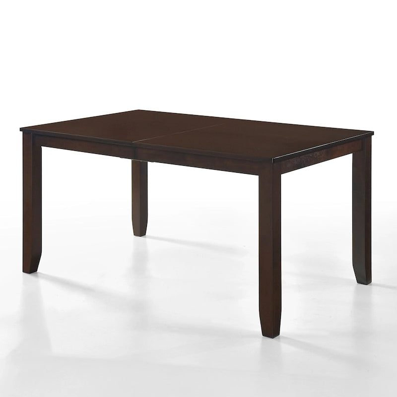 Table à manger rectangulaire avec pieds en bois d'hévéa – Gris antique / Wengé HK, Minimaliste, 6 places