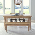 Table à manger de ferme en pin massif avec finition vieillie à la main – Bois flotté / Bois de grange / Gris rustique / Blanc cassé / Noyer rustique, 6 places