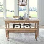 Table à manger de ferme en pin massif avec finition vieillie à la main – Bois flotté / Bois de grange / Gris rustique / Blanc cassé / Noyer rustique, 6 places