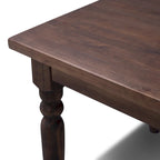 Table à manger de ferme en pin massif avec finition vieillie à la main – Bois flotté / Bois de grange / Gris rustique / Blanc cassé / Noyer rustique, 6 places
