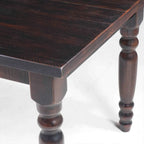 Table à manger de ferme en pin massif avec finition vieillie à la main – Bois flotté / Bois de grange / Gris rustique / Blanc cassé / Noyer rustique, 6 places