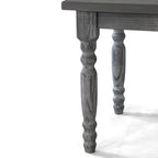 Table à manger de ferme en pin massif avec finition vieillie à la main – Bois flotté / Bois de grange / Gris rustique / Blanc cassé / Noyer rustique, 6 places