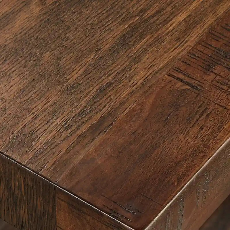 Table d'appoint rustique en X avec étagère – Chêne / Marron / Gris / Noir / Béton, style industriel, 1 place
