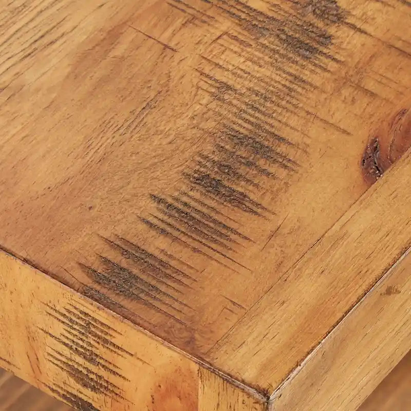 Table d'appoint rustique en X avec étagère – Chêne / Marron / Gris / Noir / Béton, style industriel, 1 place
