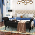 Banc-ottoman de rangement capitonné avec accoudoirs – Noir / Fauve / Bleu-vert / Gris, similicuir, 2 à 3 places